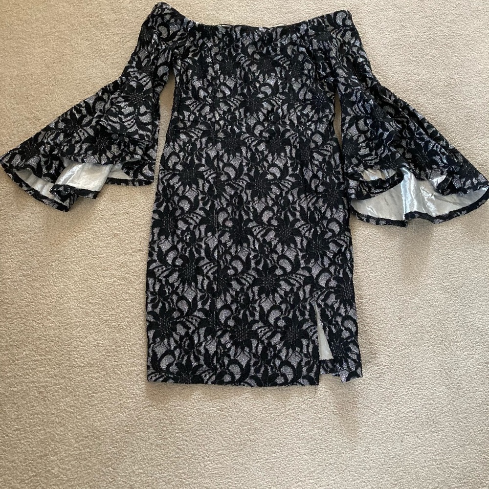 Lace evening dress